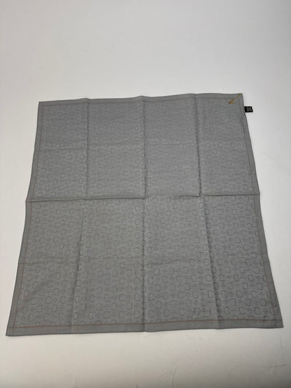 Vintage Celine C Monogram Scarf Silver Black