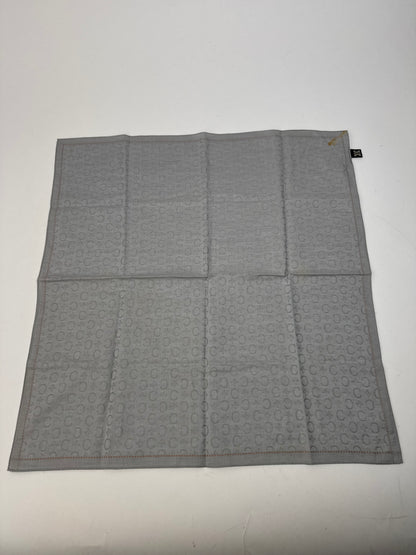 Vintage Celine C Monogram Scarf Silver Black
