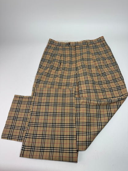 Vintage Burberry Mens Novacheck Pants Beige M