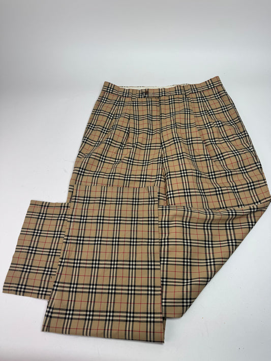Vintage Burberry Mens Novacheck Pants Beige M