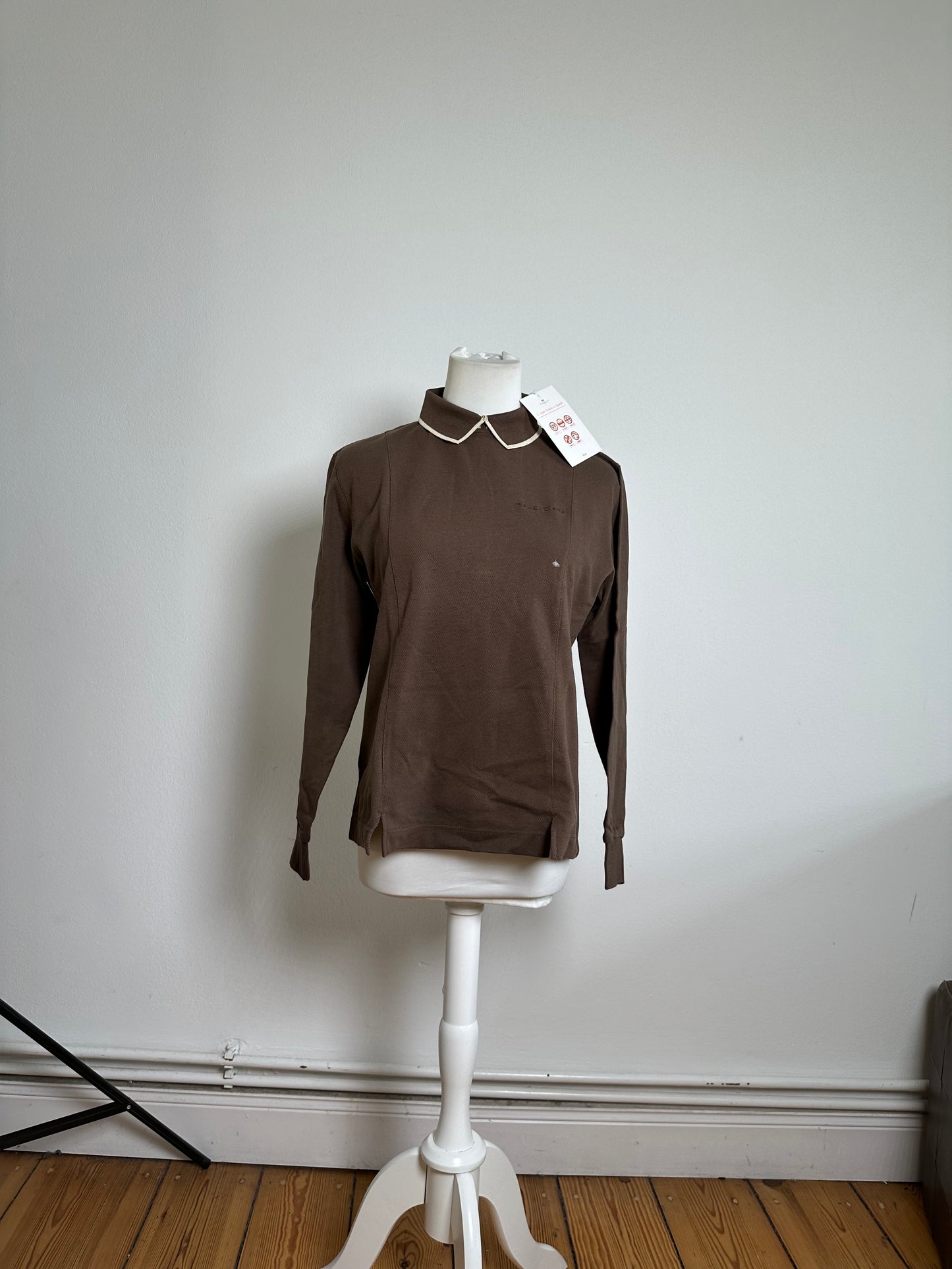 Vintage Balenciaga Cotton Polo Shirt Brown M