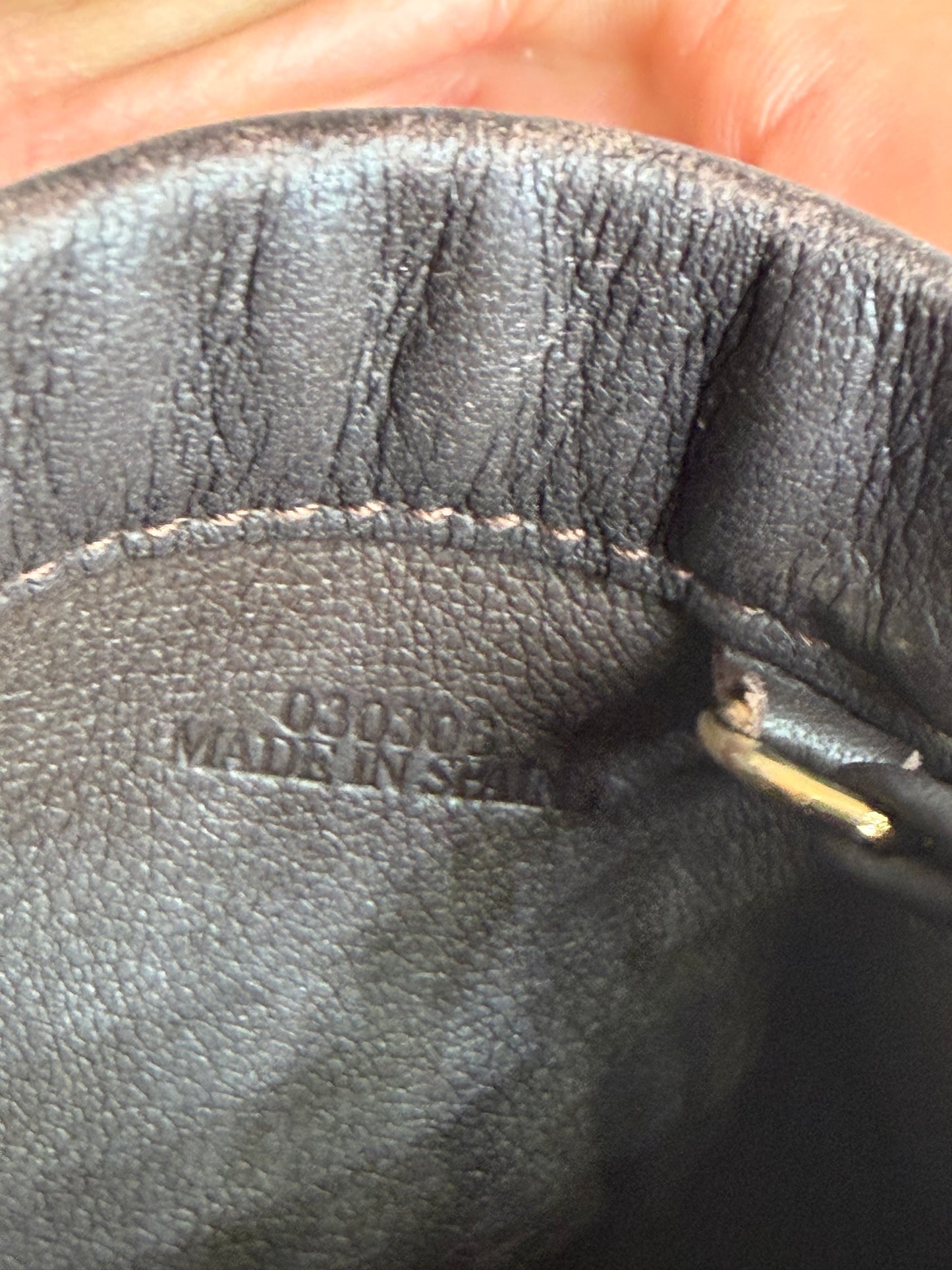 Vintage Loewe Suede Leather Wallet Brown Black Gold Key Ring