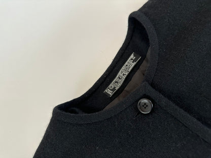 Vintage Givenchy Wool Shift Dress Black M