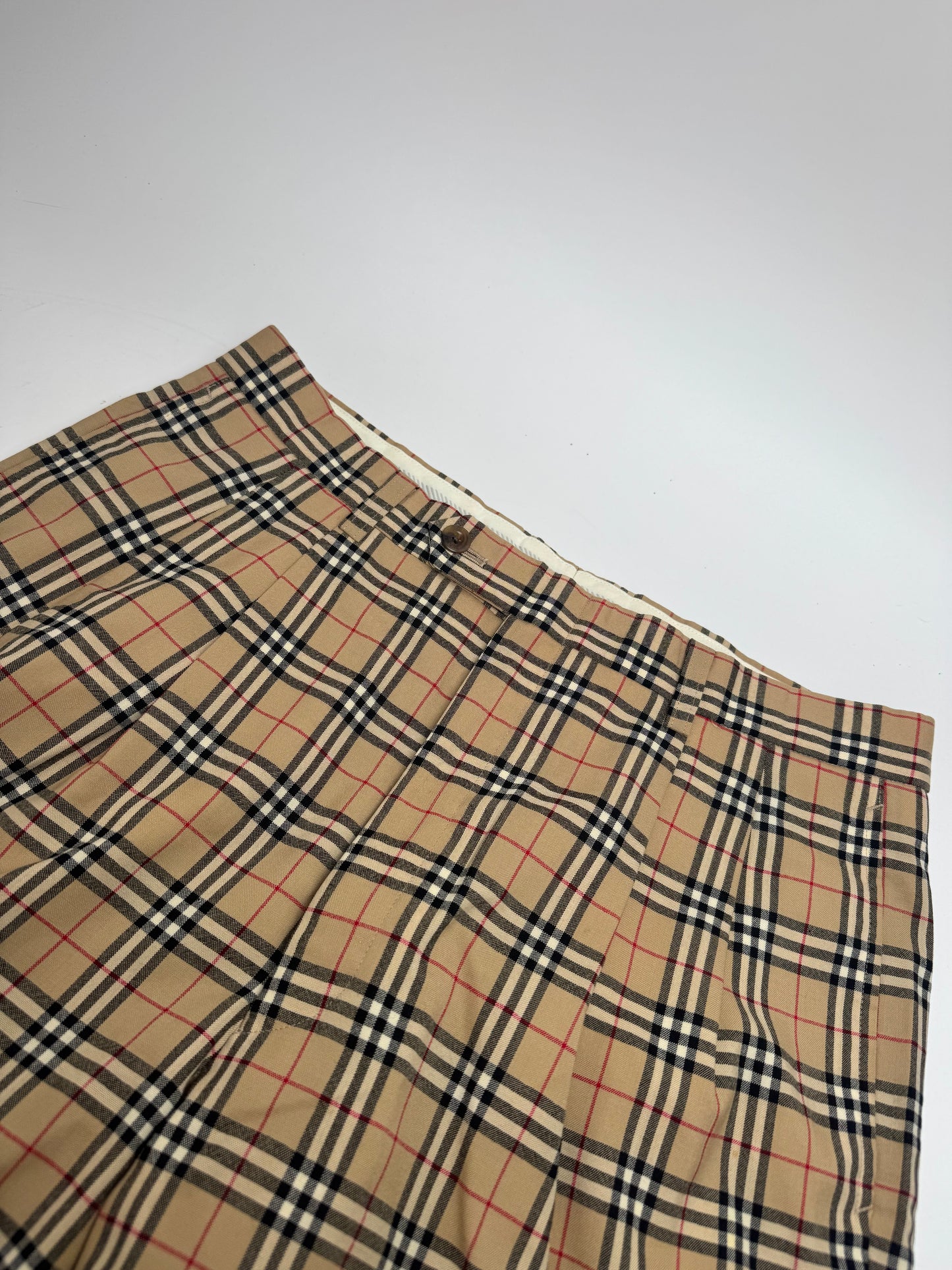 Vintage Burberry Mens Novacheck Pants Beige M