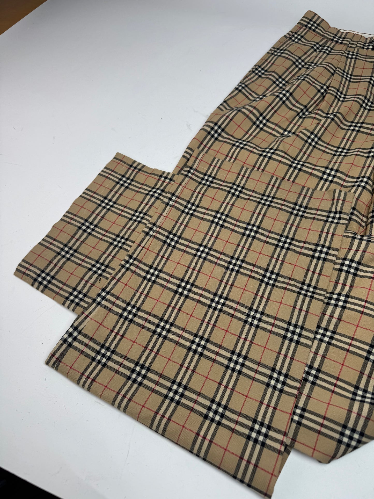 Vintage Burberry Mens Novacheck Pants Beige M