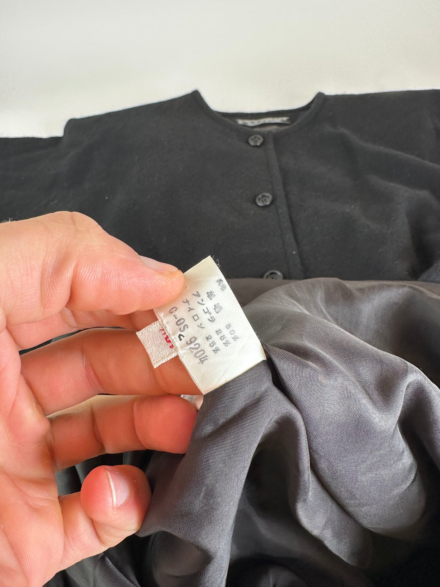 Vintage Givenchy Wool Shift Dress Black M