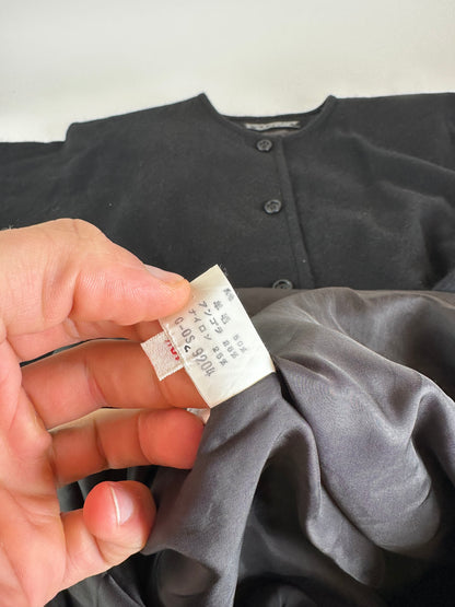 Vintage Givenchy Wool Shift Dress Black M