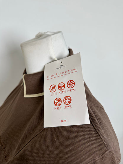 Vintage Balenciaga Cotton Polo Shirt Brown M