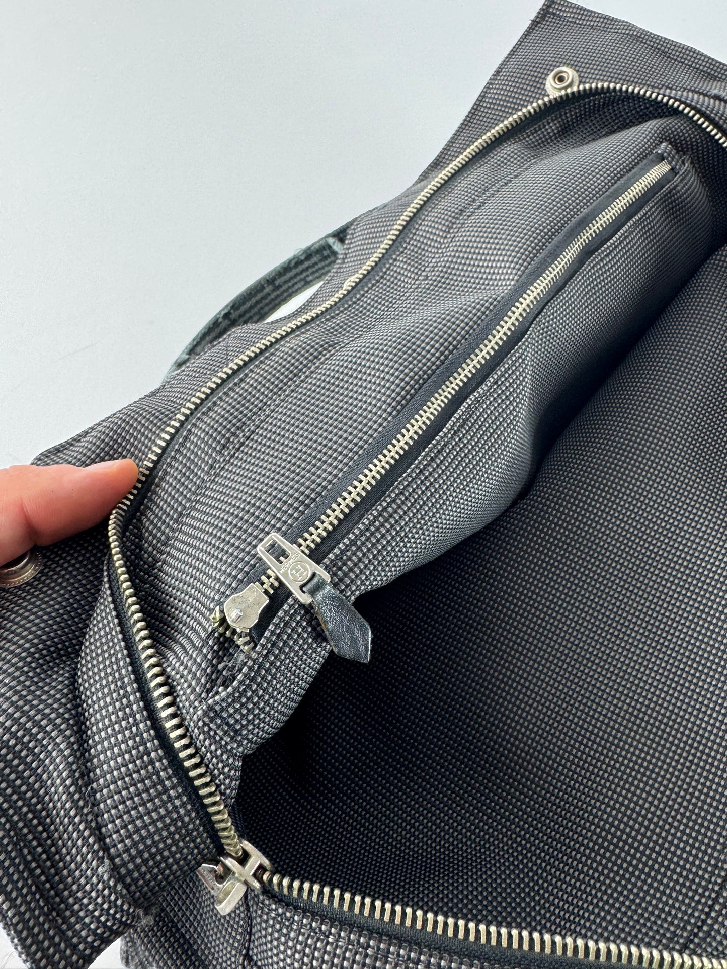 Vintage Hermes Polyester Bag Anthracite