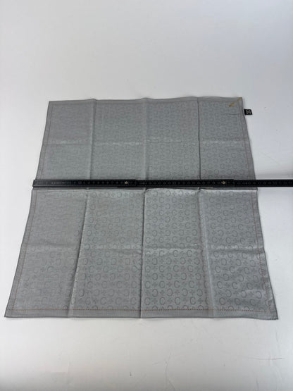 Vintage Celine C Monogram Scarf Silver Black