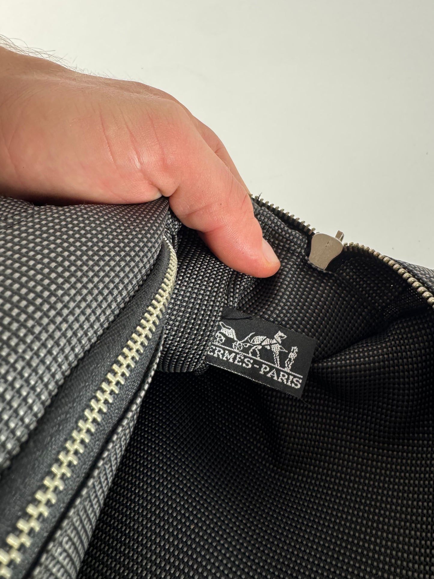 Vintage Hermes Polyester Bag Anthracite