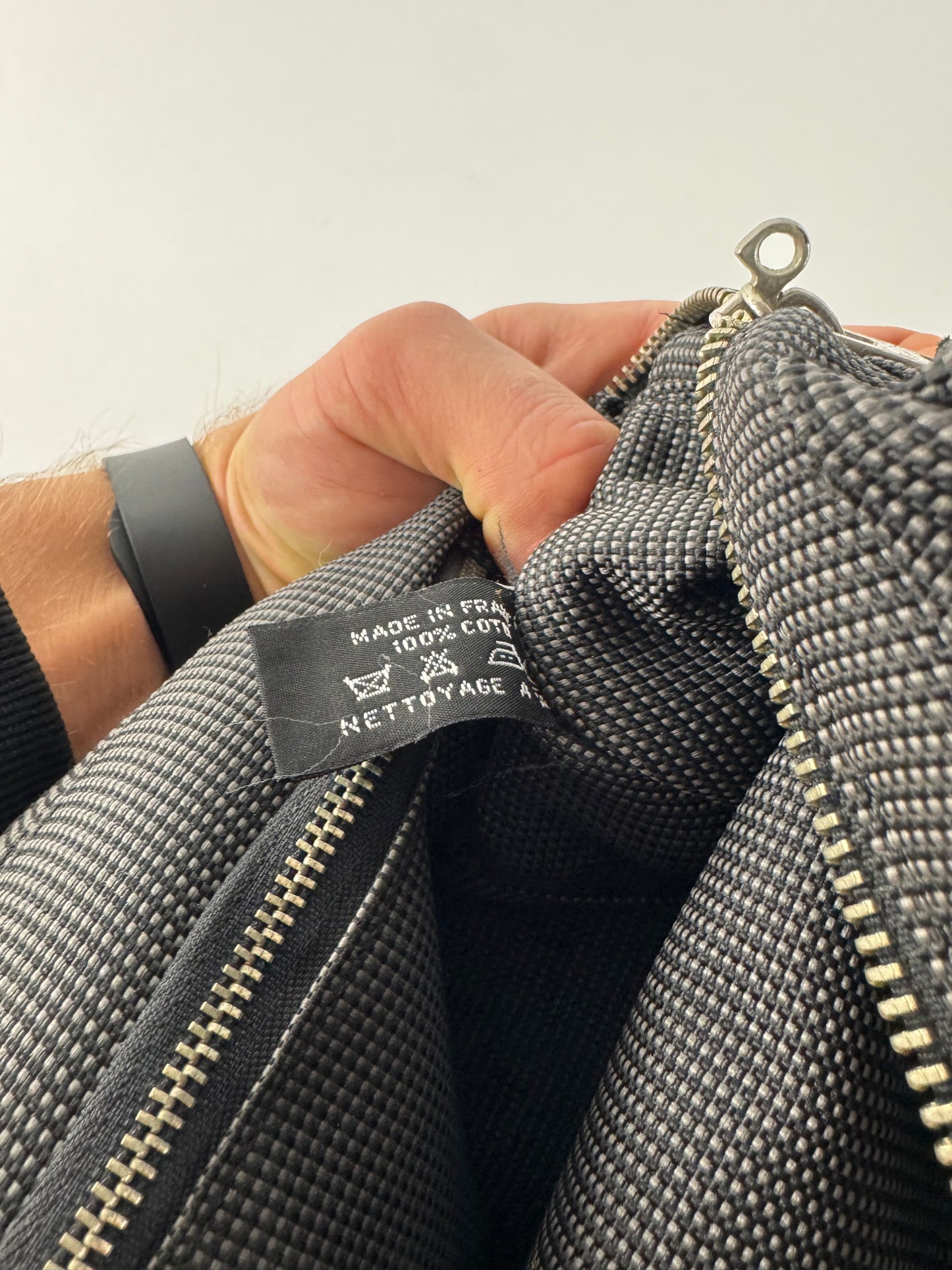 Vintage Hermes Polyester Bag Anthracite