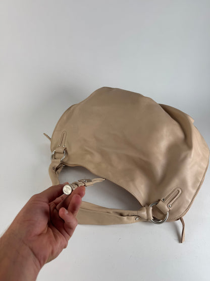 Grand sac vintage en cuir rose Céline