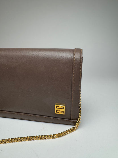 Vintage  Givenchy 4G leather bag brown