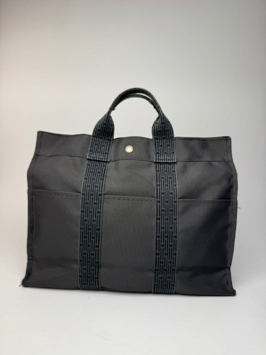 Vintage Hermes Polyester Bag Anthracite