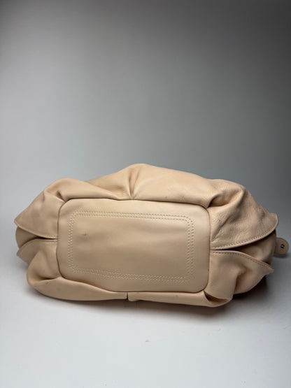 Grand sac vintage en cuir rose Céline