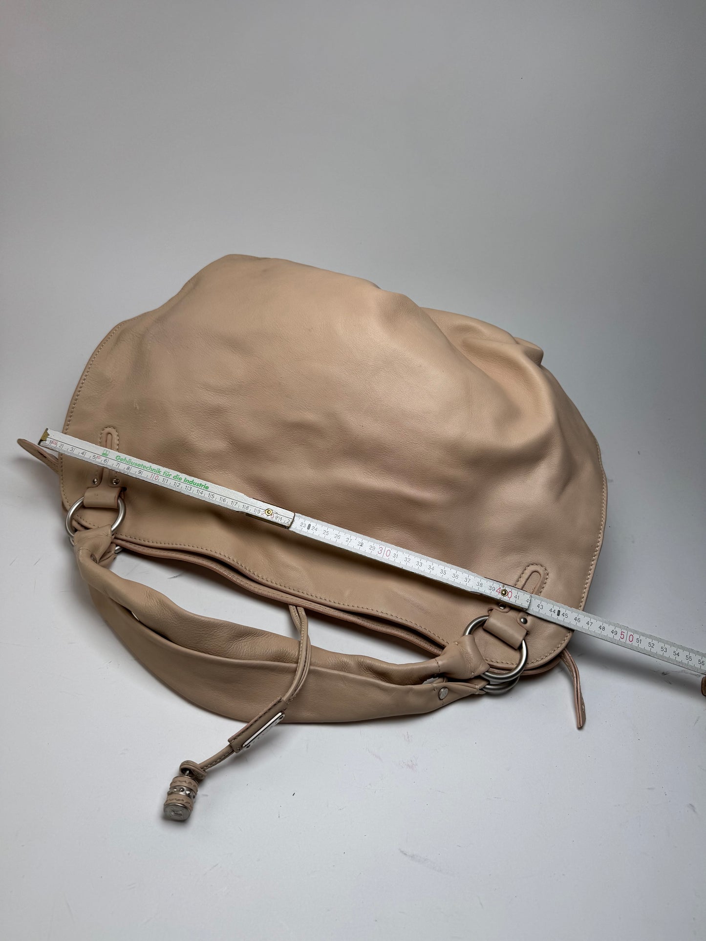 Grand sac vintage en cuir rose Céline