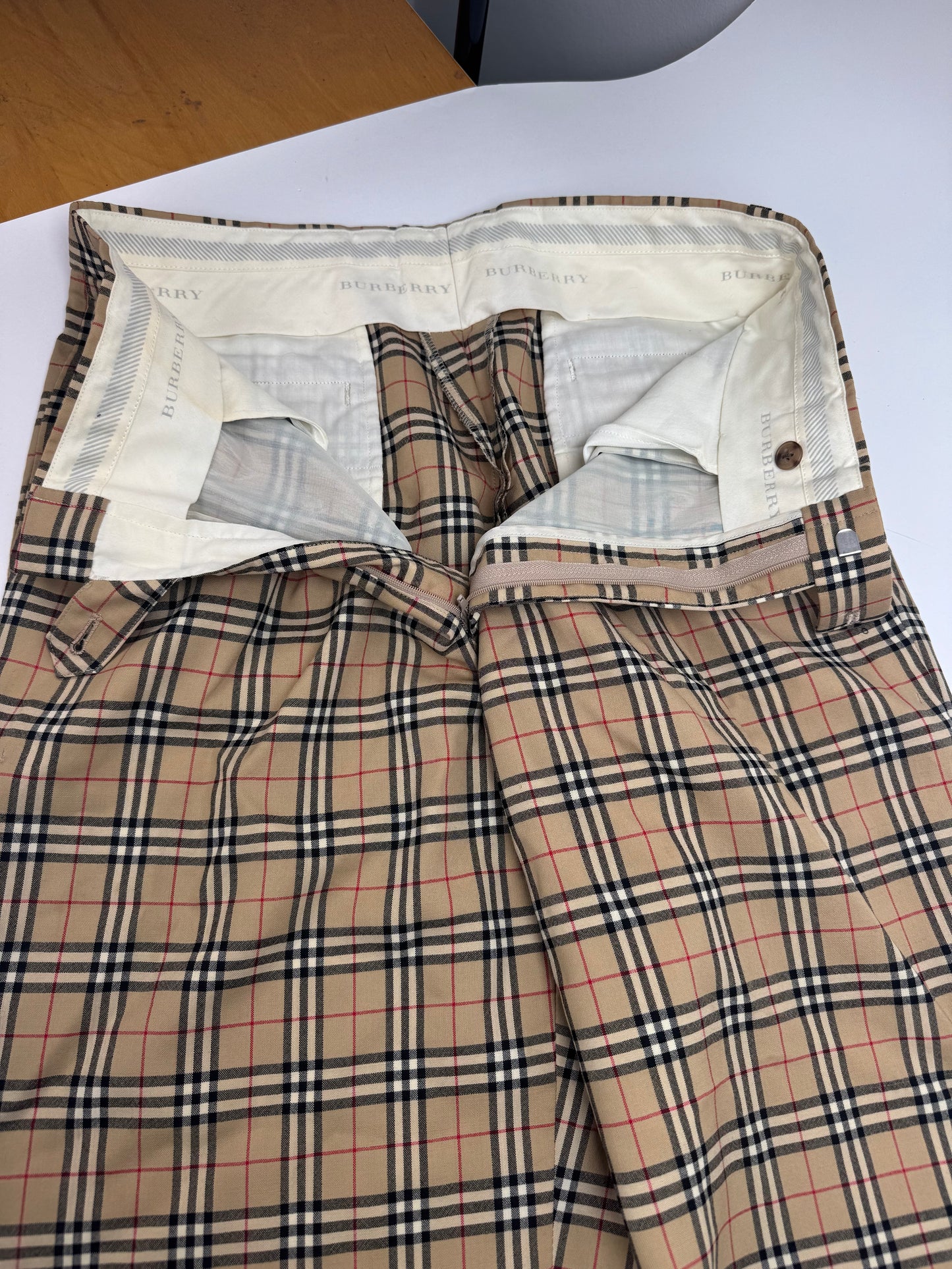 Vintage Burberry Mens Novacheck Pants Beige M