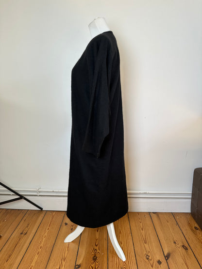 Vintage Givenchy Wool Shift Dress Black M