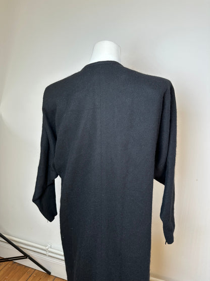 Vintage Givenchy Wool Shift Dress Black M