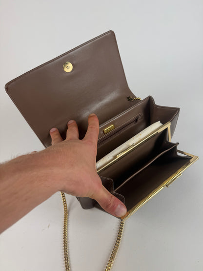 Vintage  Givenchy 4G leather bag brown