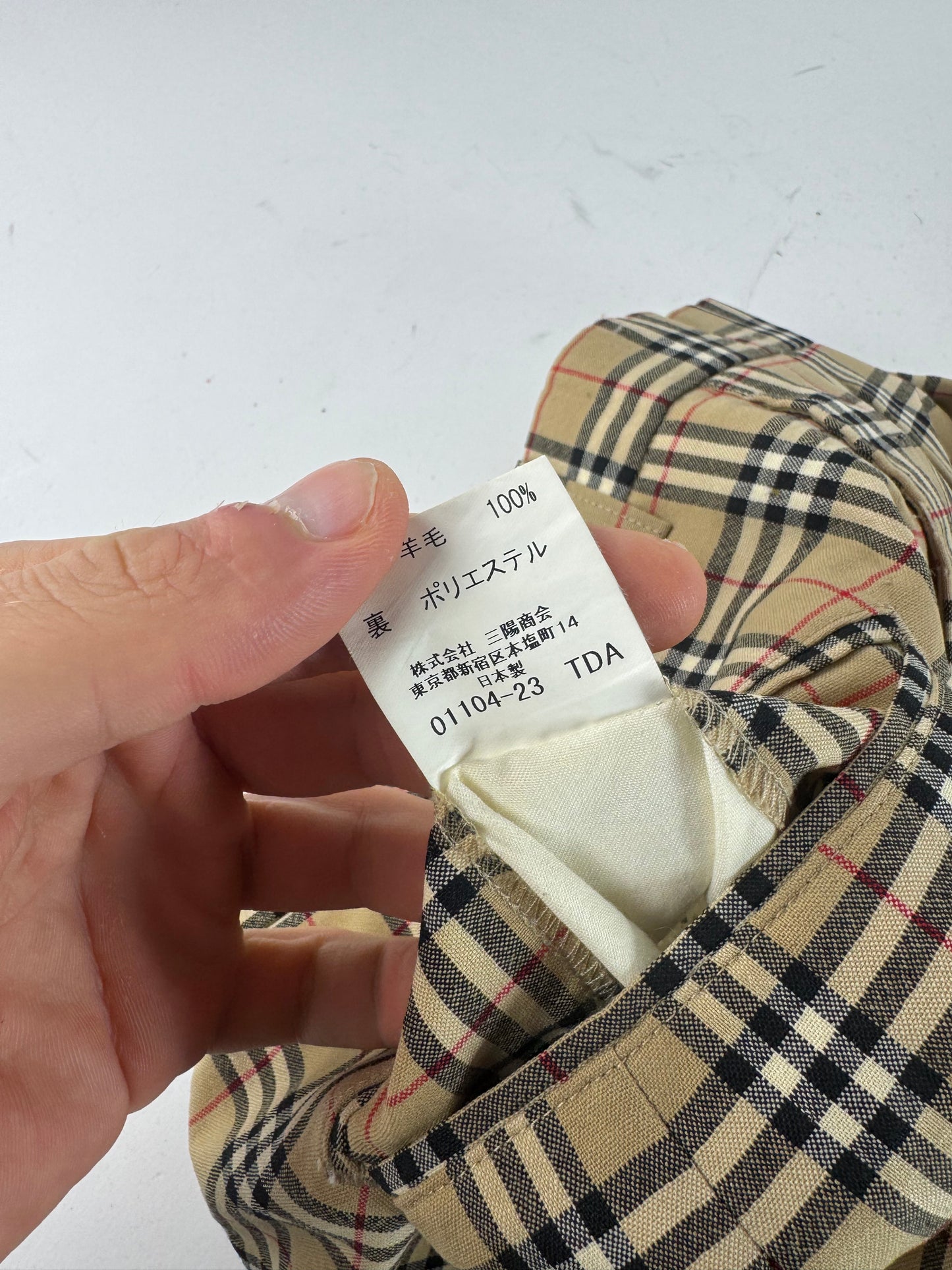 Vintage Burberry Mens Novacheck Pants Beige M