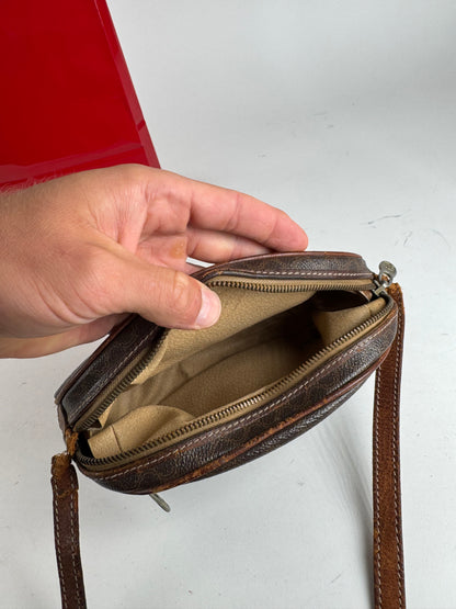 Sac vintage en cuir Celine Triomphe Monogram marron