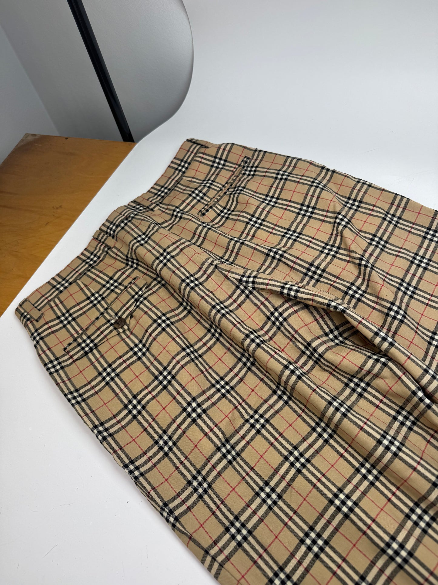 Vintage Burberry Mens Novacheck Pants Beige M