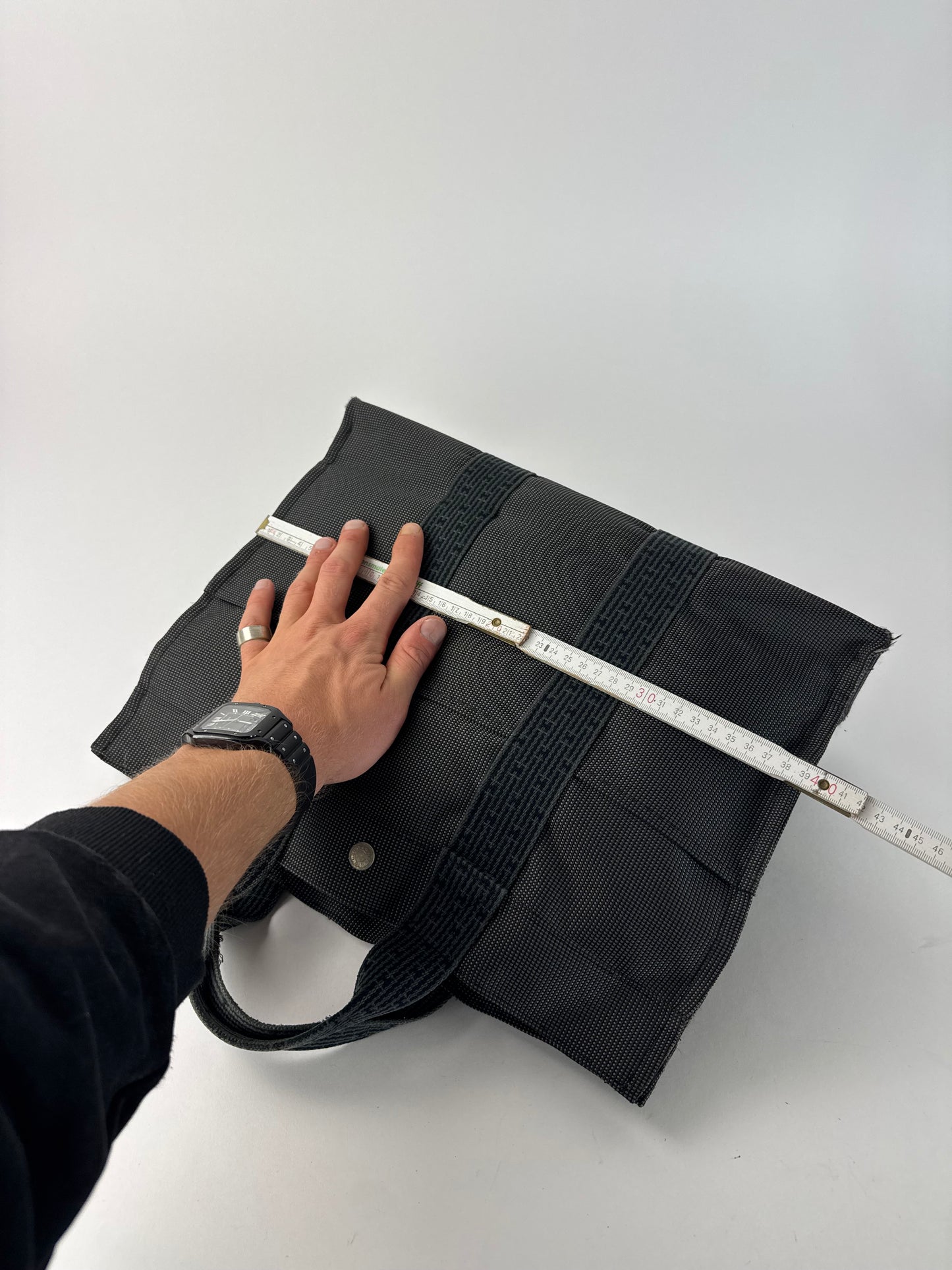 Vintage Hermes Polyester Bag Anthracite