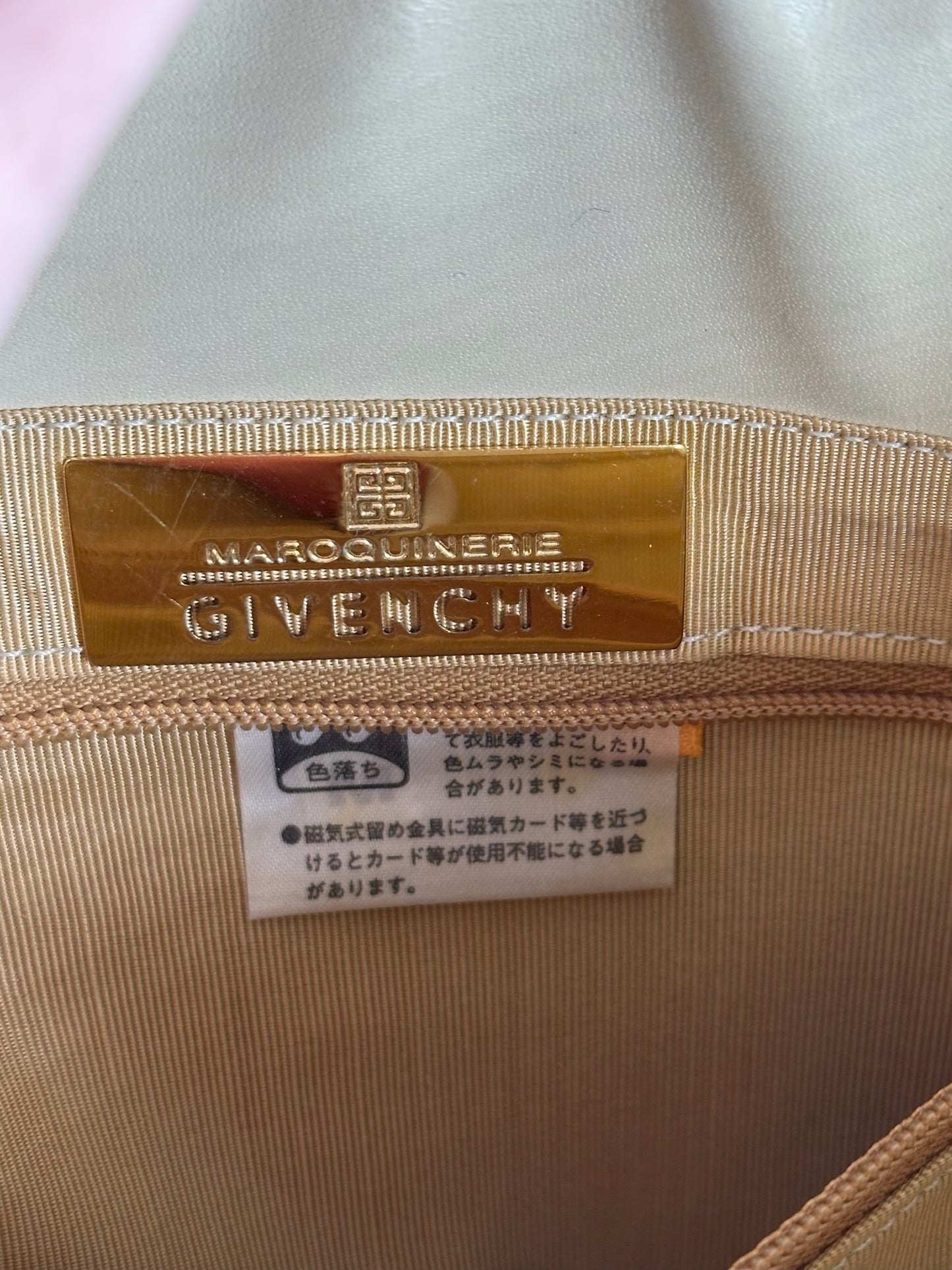 Vintage Givenchy Leather Bag beige