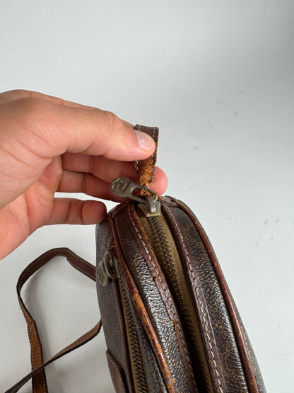 Sac vintage en cuir Celine Triomphe Monogram marron