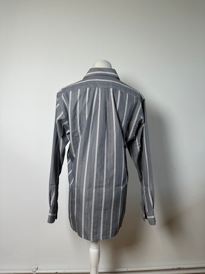 Vintage Dior Men's Cotton Shirt Grey White M