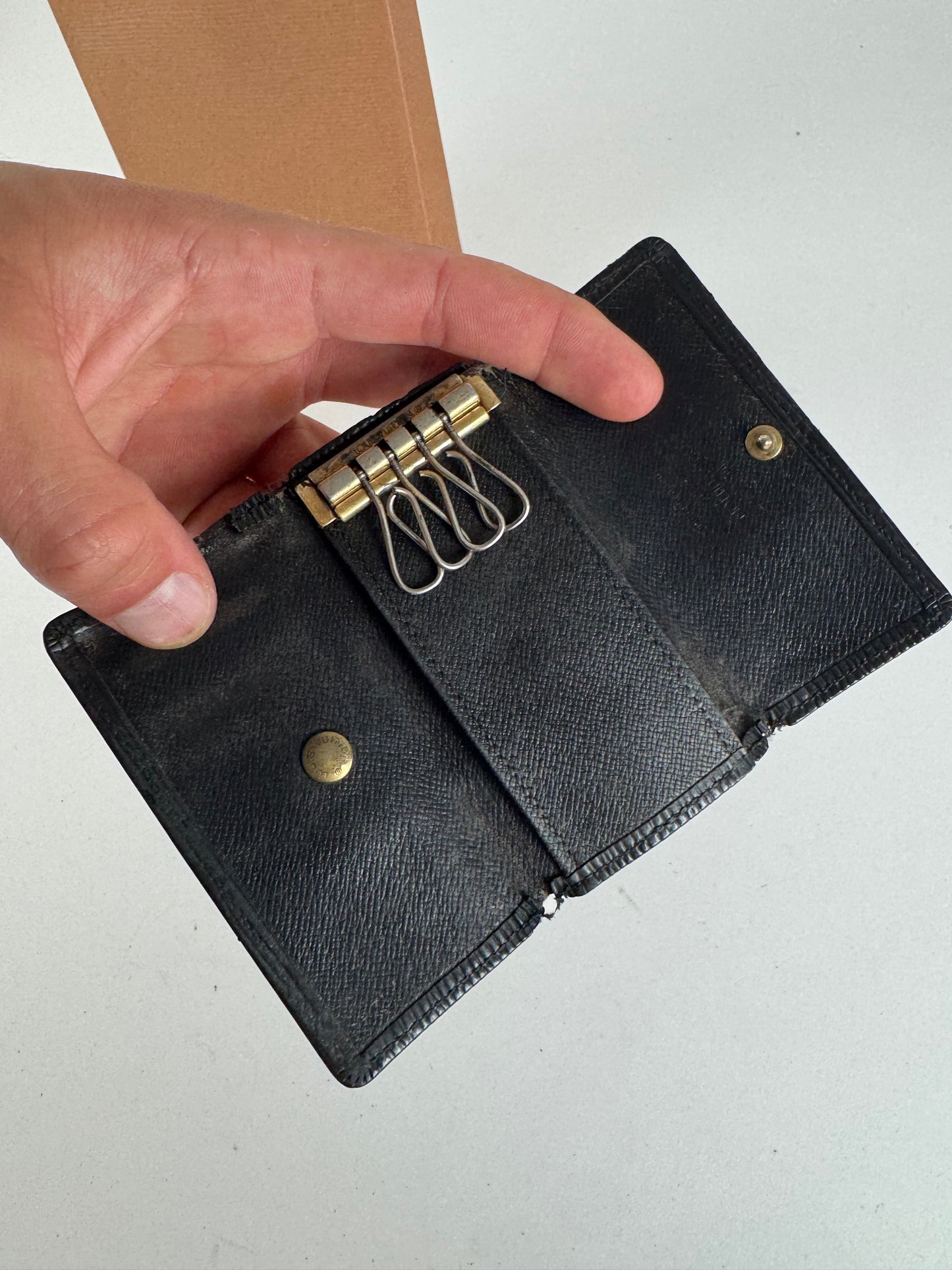 Vintage Louis Vuitton EPI Leather Key Holder Black
