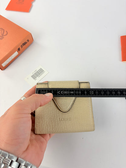 Vintage Loewe Box Alpina Bifold Wallet Late 1990s Light Beige