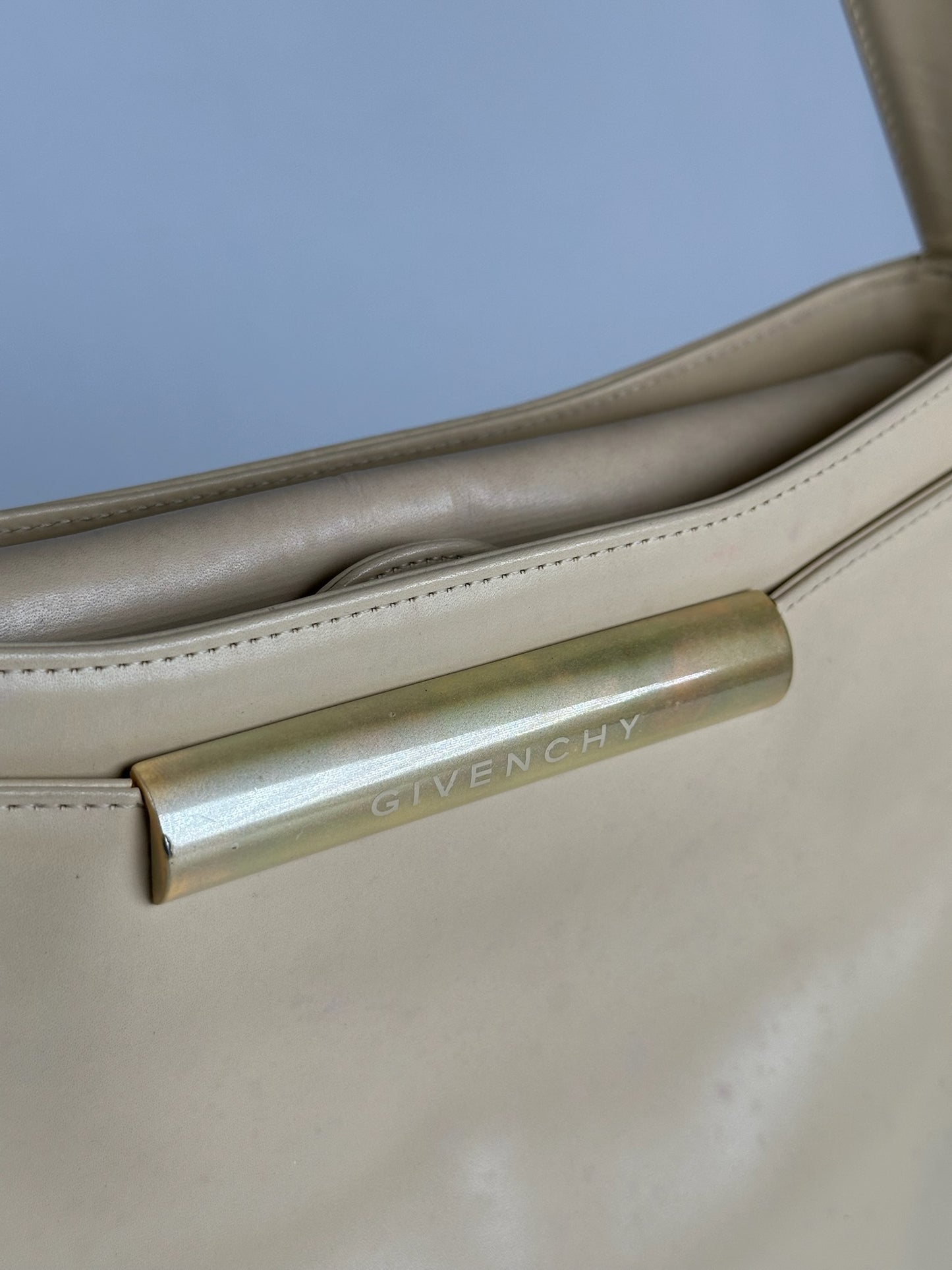 Vintage Givenchy Leather Bag beige
