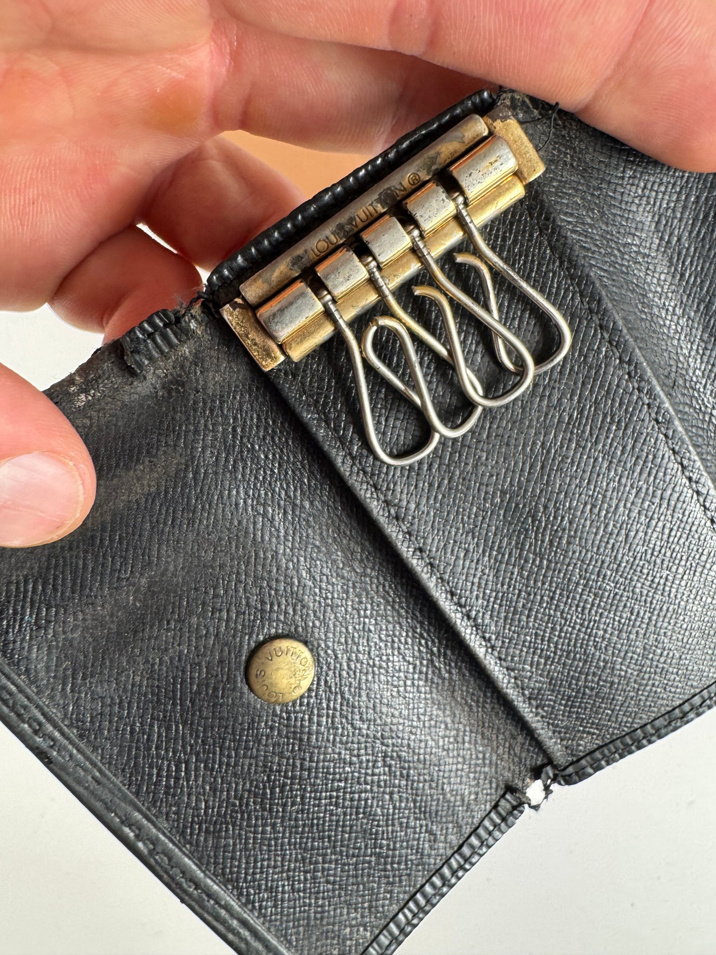 Vintage Louis Vuitton EPI Leather Key Holder Black