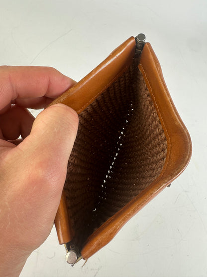 Vintage Issey Miyake Woven Fabric Clutch Bag Tan Brown