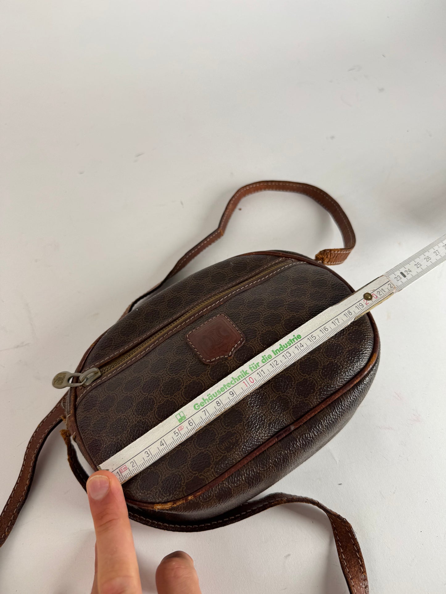 Sac vintage en cuir Celine Triomphe Monogram marron