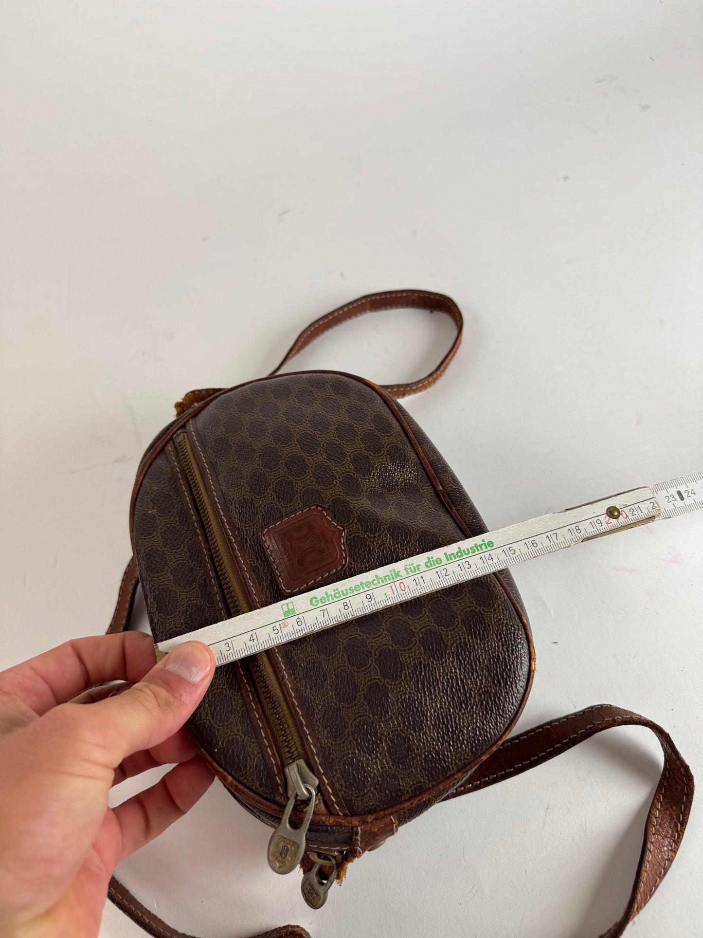 Sac vintage en cuir Celine Triomphe Monogram marron