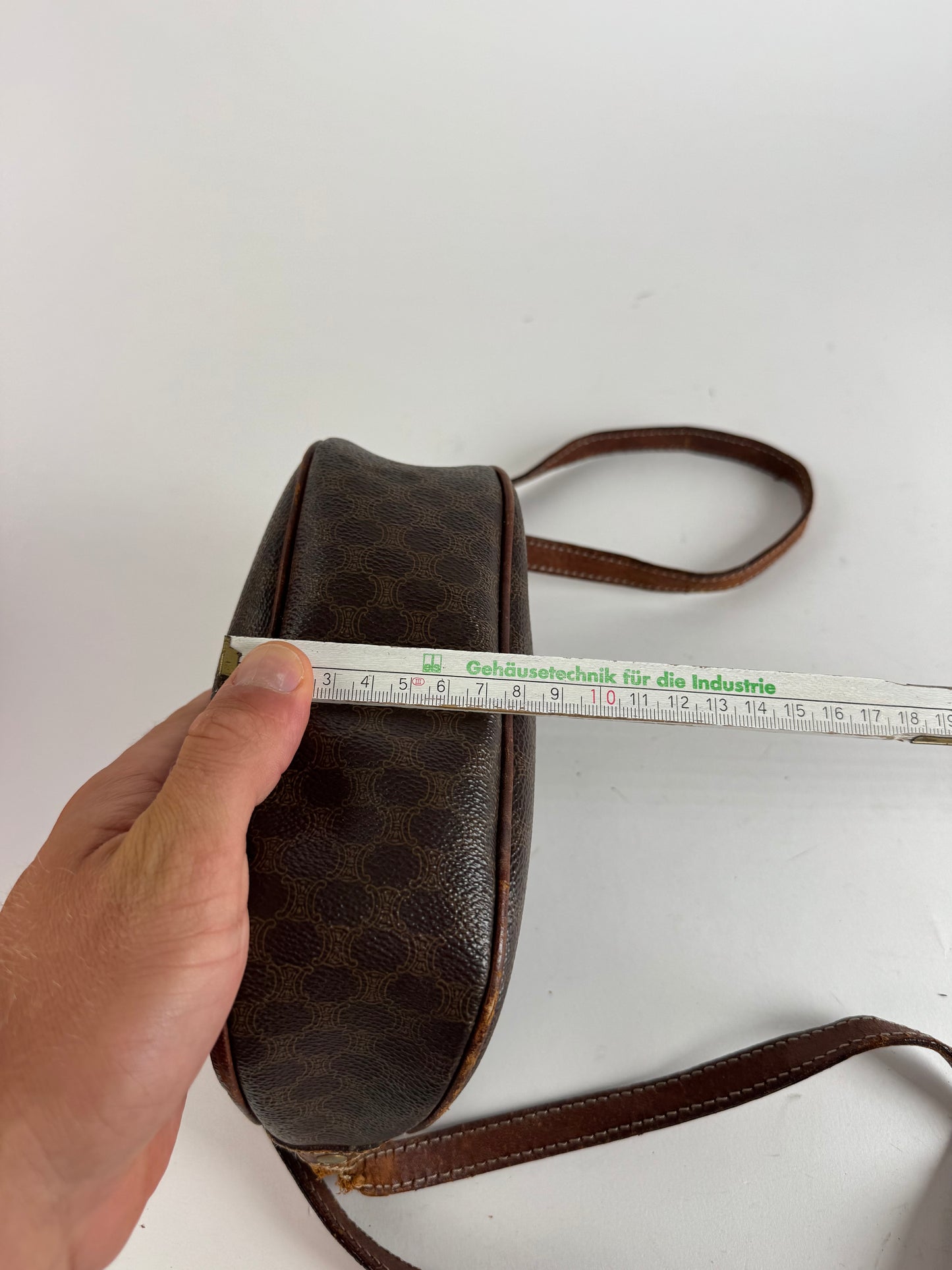 Sac vintage en cuir Celine Triomphe Monogram marron