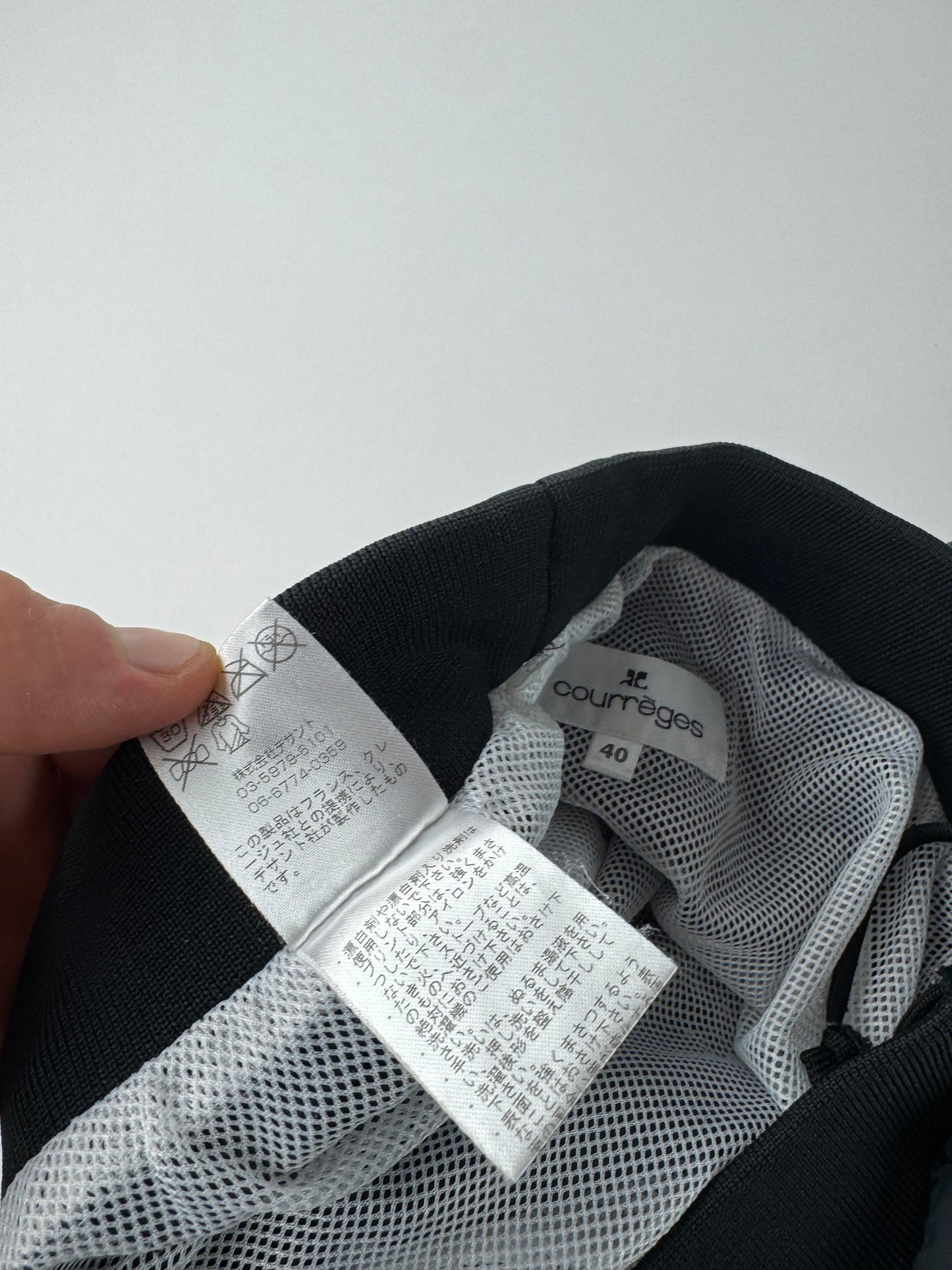 Vintage Courreges Paris Trackpants Black