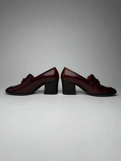 Vintage Yves Saint Laurent Leather Pumps Brown