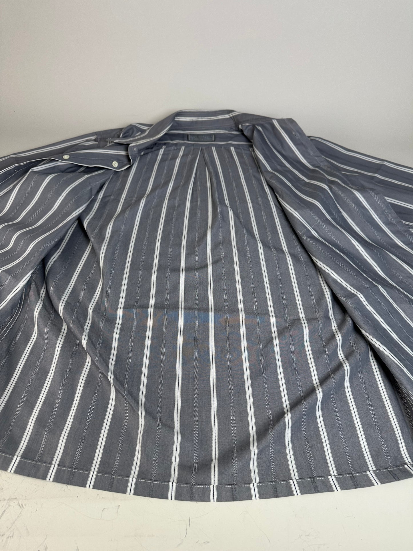Vintage Dior Men's Cotton Shirt Grey White M