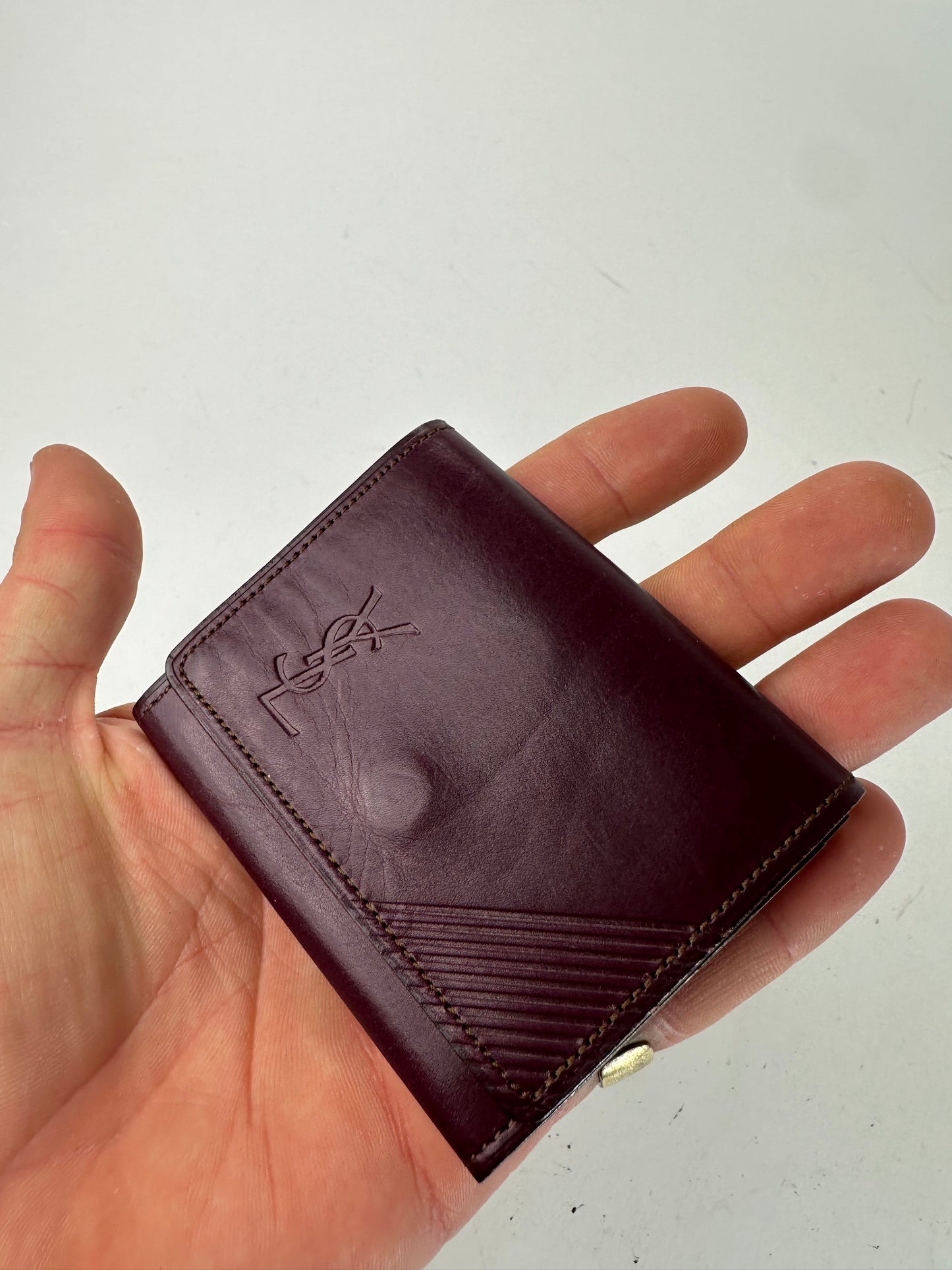 Vintage Yves Saint Laurent Leather Purse Purple