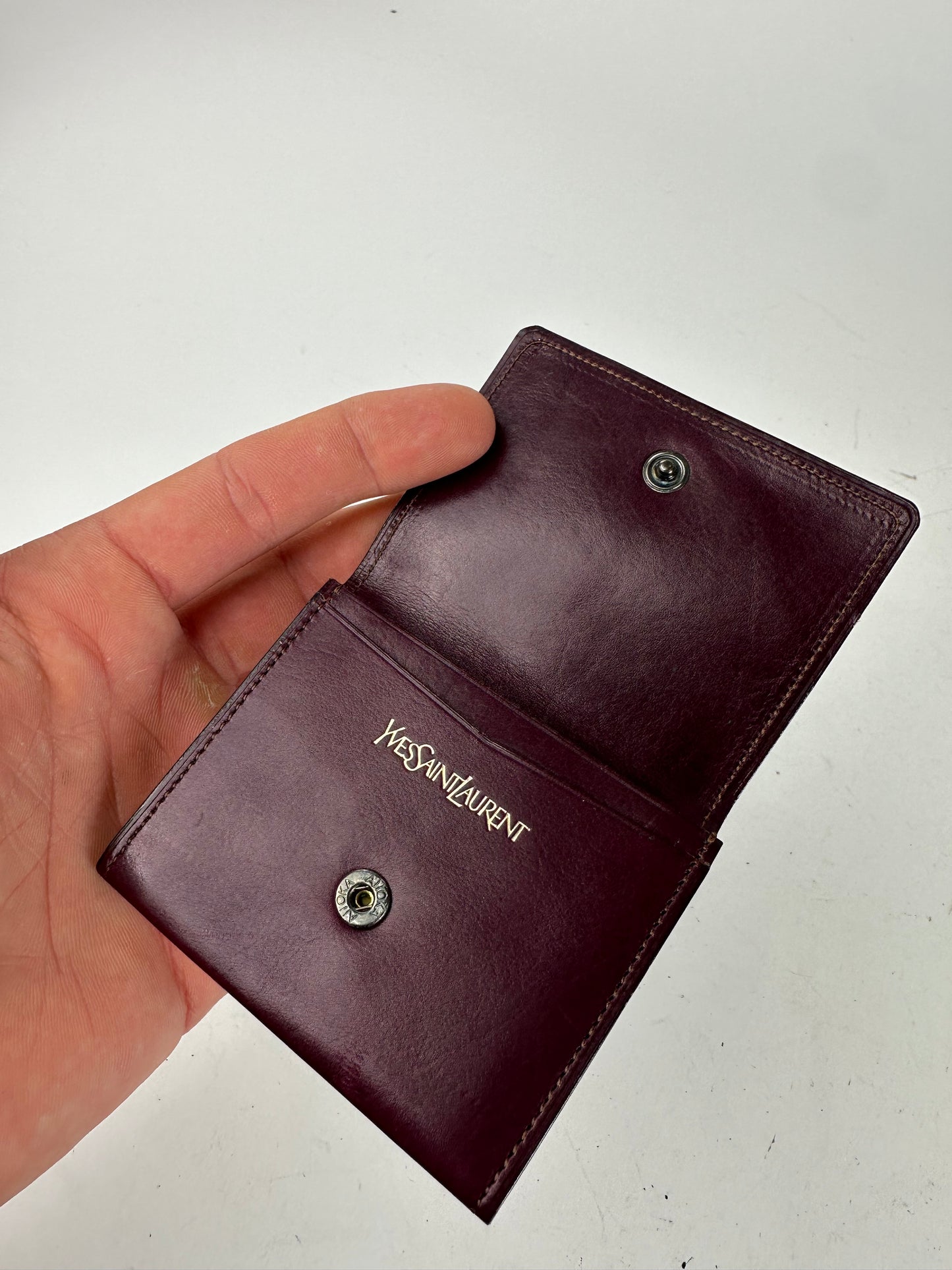 Vintage Yves Saint Laurent Leather Purse Purple