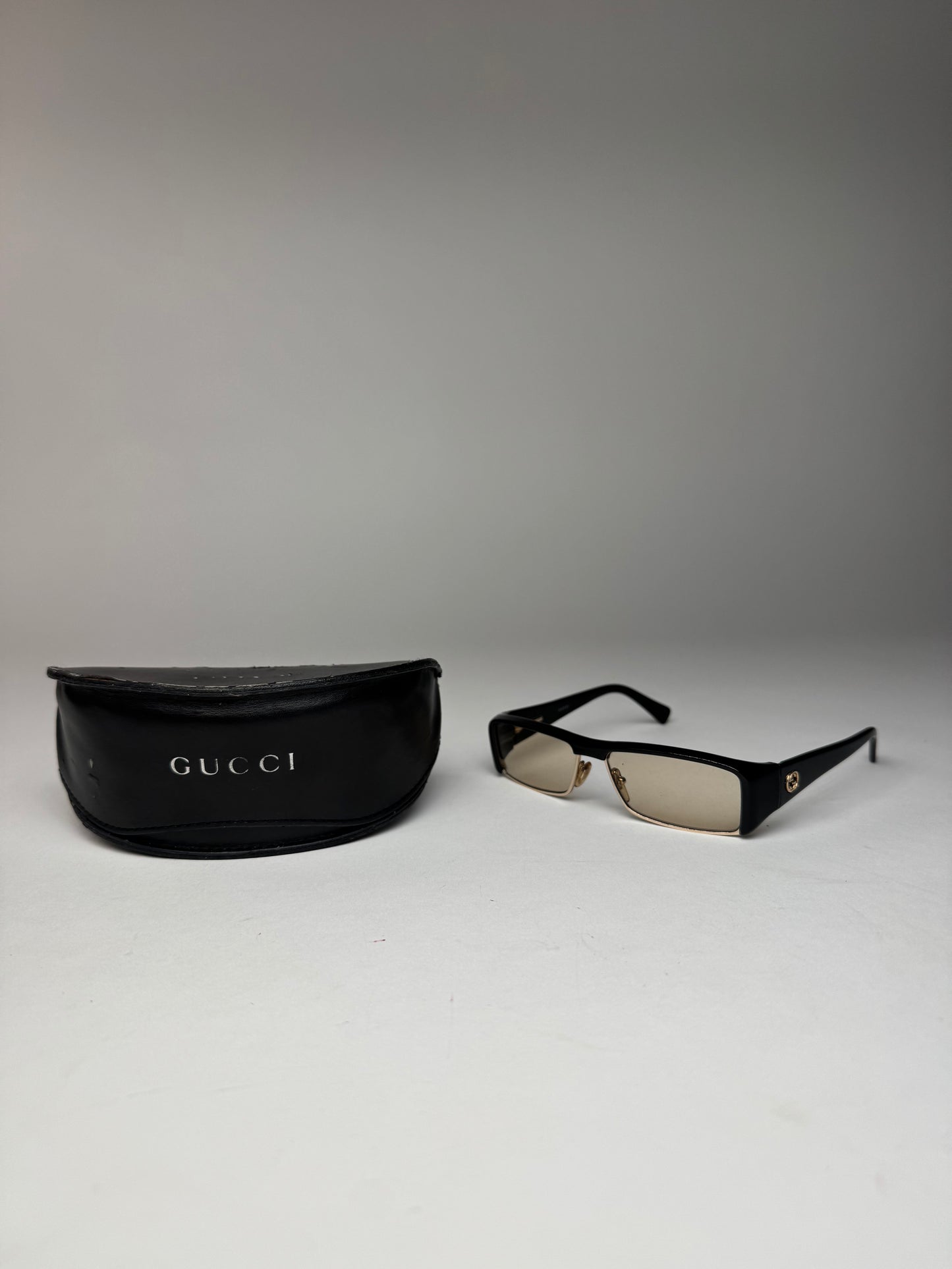 Vintage Gucci Sunglasses Black Brown