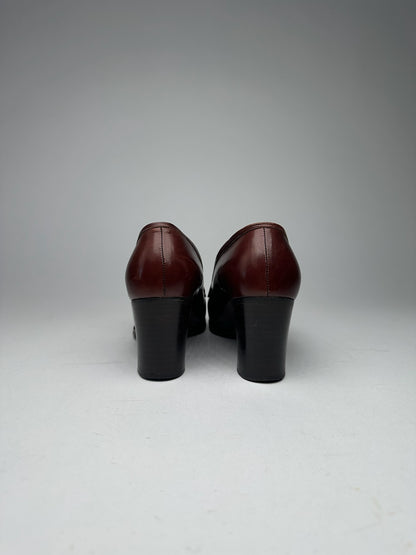 Vintage Yves Saint Laurent Leather Pumps Brown