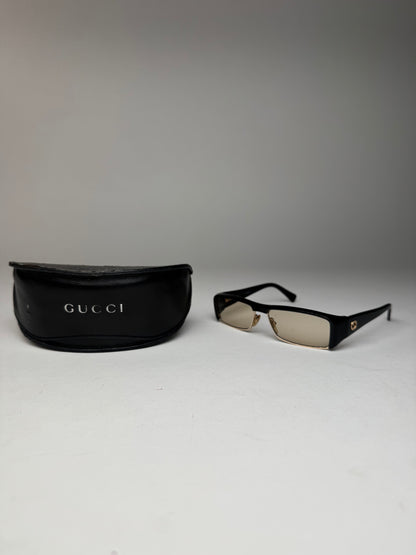 Vintage Gucci Sunglasses Black Brown