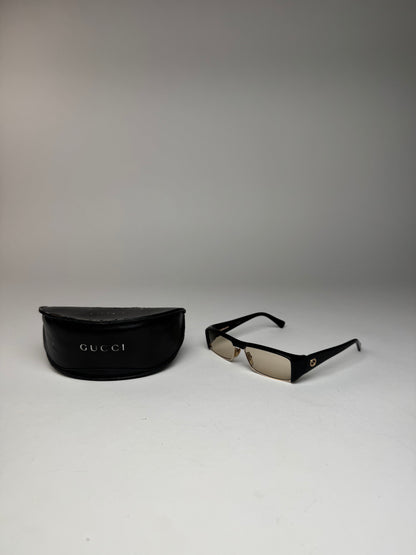 Vintage Gucci Sunglasses Black Brown