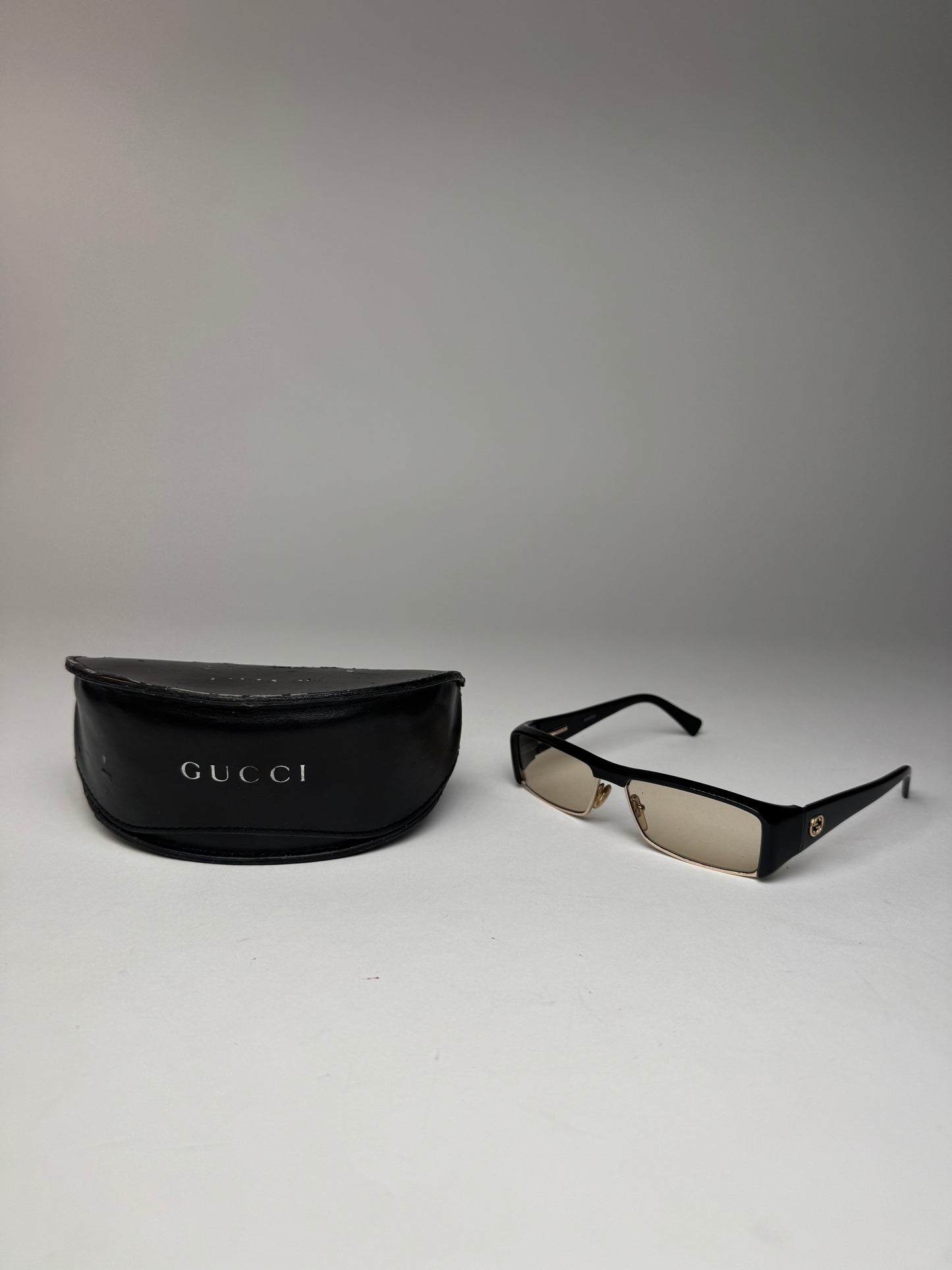 Vintage Gucci Sunglasses Black Brown
